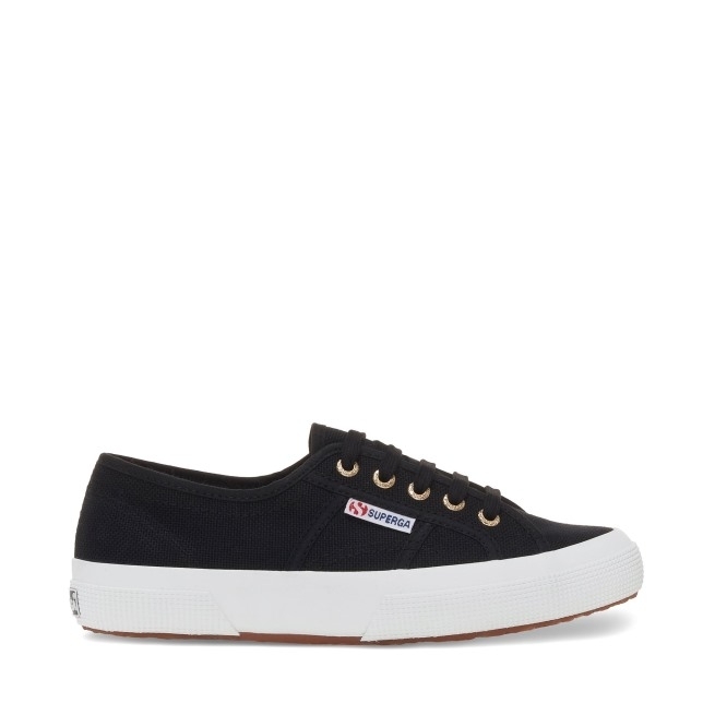 Tênis Clássico Superga 2750 Cotu - Preto Ouro Pálido