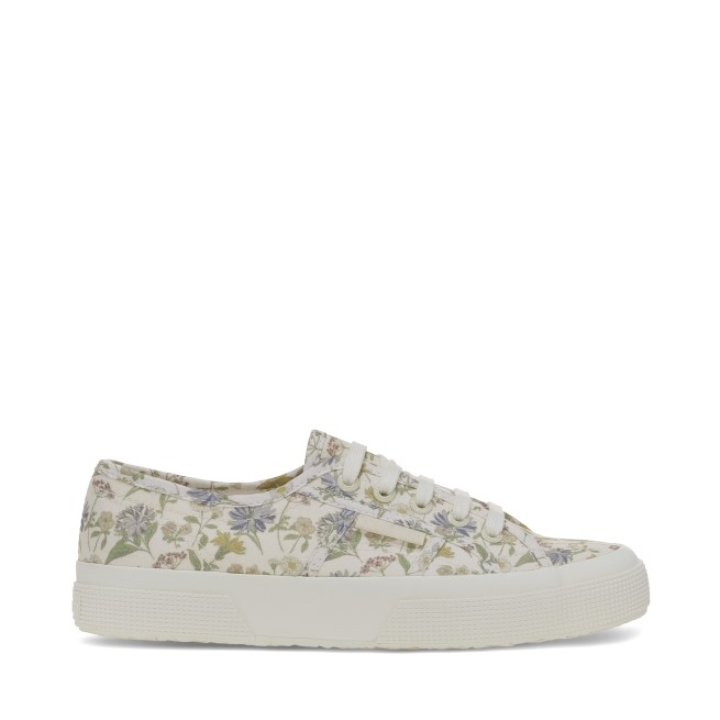 Tênis Superga 2750 Com Estampa Floral - Branco