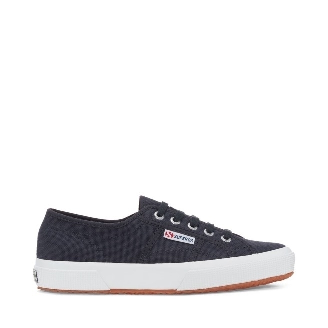 Superga 2750 Algodão Lavado Azul Cinza Dk Lavado