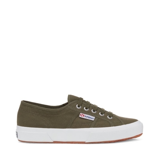 Superga 2750 Algodão Lavado Verde Sherwood Lavado