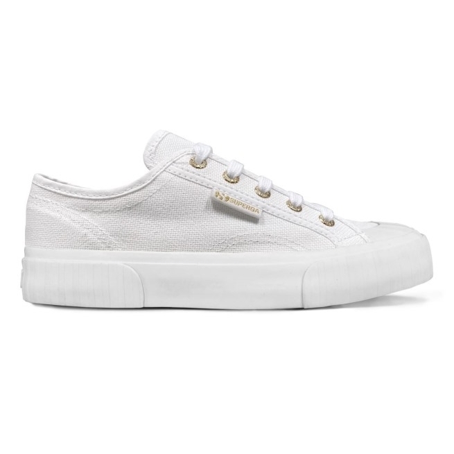 Superga 2630 Listras Branco Bege