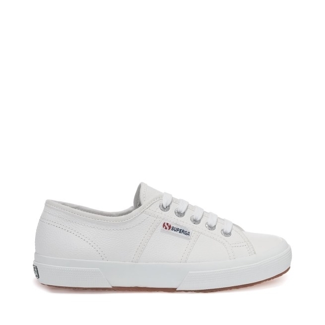 Superga 2750 Tule Couro Branco