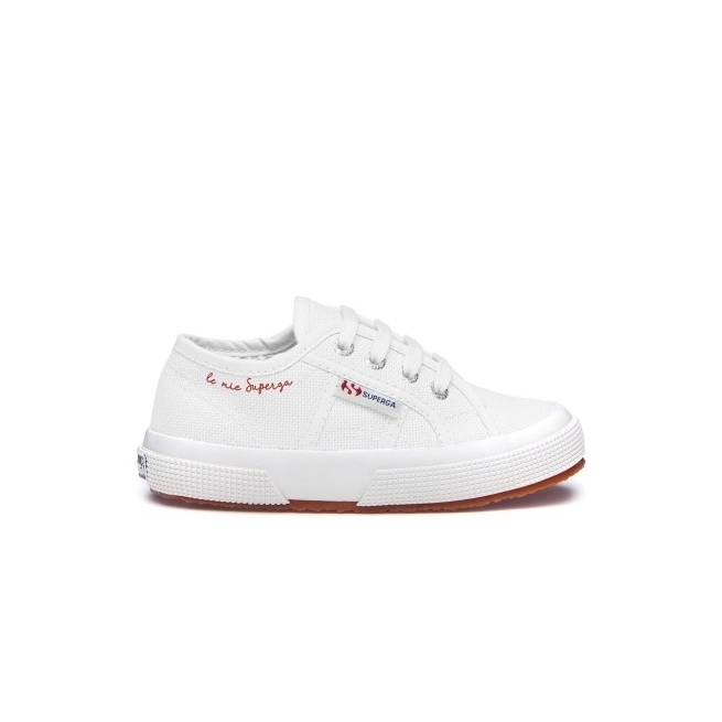 Superga 2750 Kids Poético Branco-le Mie Superga Vermelho