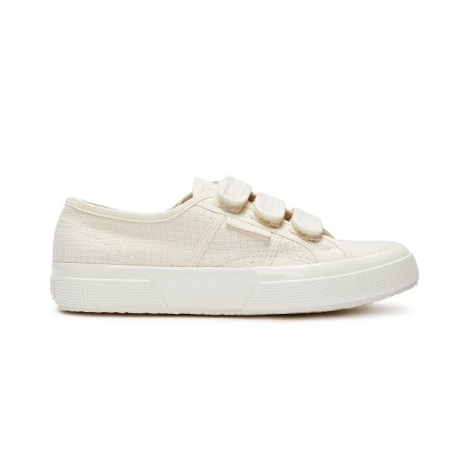 Superga 2750 Cintas Brilhante Goma Bege Cru Total-brilhante