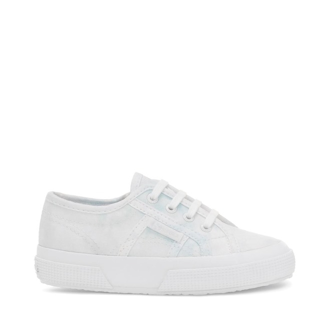 Superga 2750 Kids Nuvens Impressão Branco-lt Nuvens Azuis