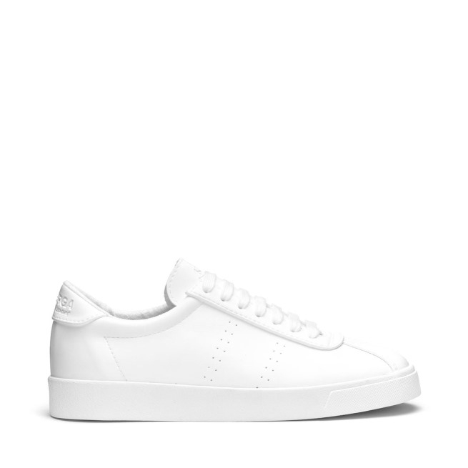 Superga 2843 Club S Couro à Base De Milho Branco-único