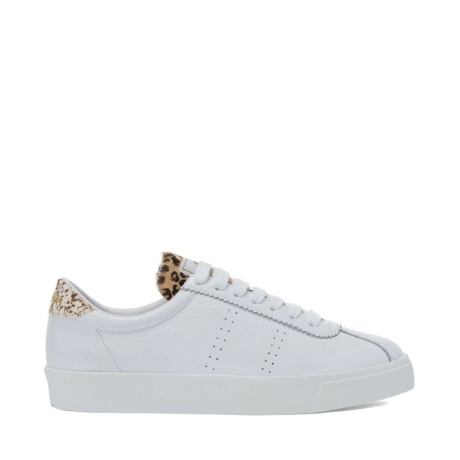 Superga 2843 Club S Bezerro Detalhes Manchas Brancas-leopardo