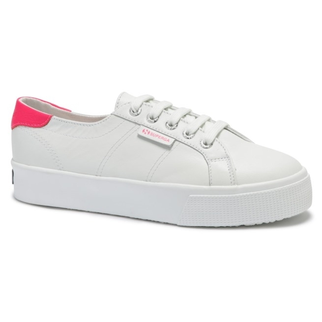 Superga 2730-nappacomfleau Branco Coral Fluo