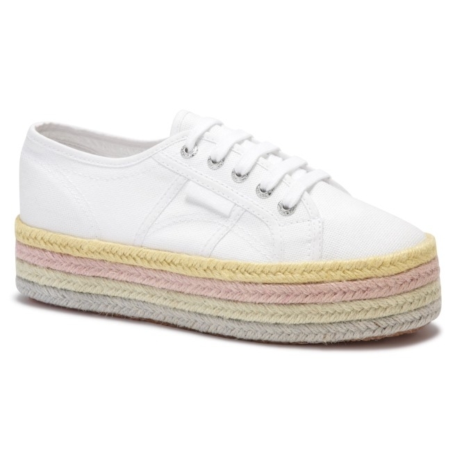 Superga 2790-cotcoloropew Branco-limão-palelilás