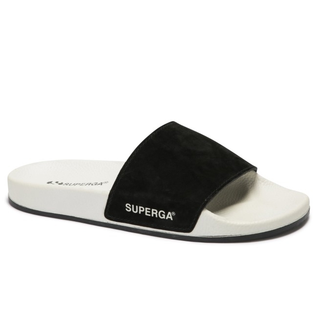Slides Superga 1908 Buttersoft Bege Lt Preto Areia