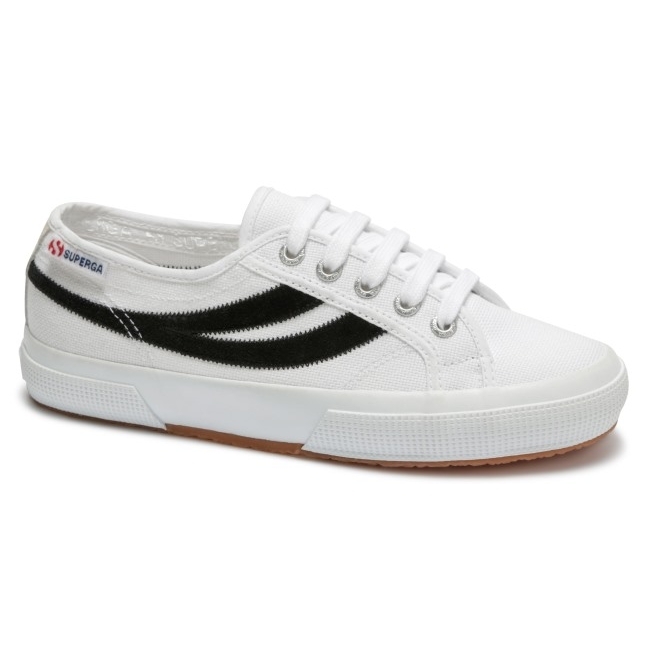 Superga 2953-cotusuede Branco-preto