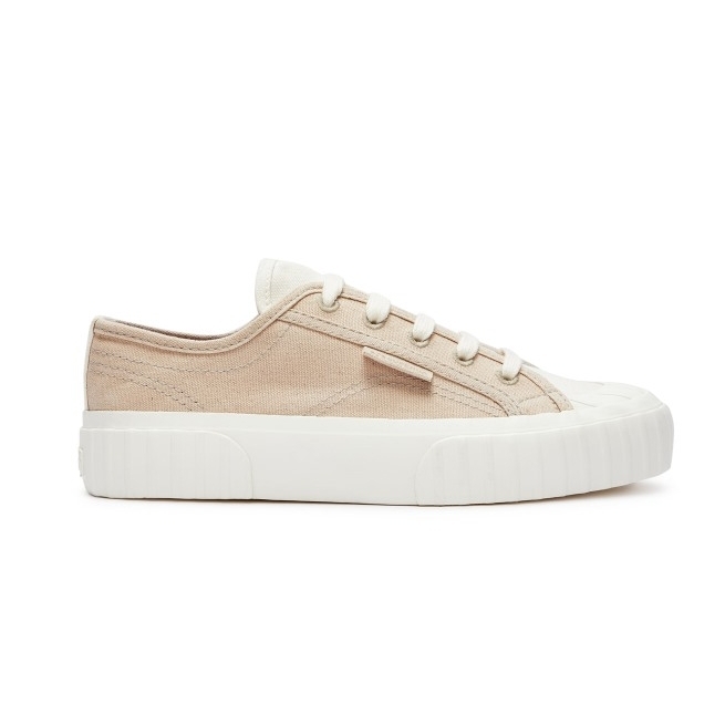 Superga 2630 Tela Orgânica Natural Dy Ervas Daninhas Rosa Magenta Folhas