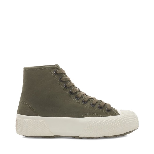 Superga 2435 Colecionar M51 Parque Militar Militar Verde-esbranquiçado