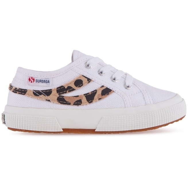Superga 2953 Rabo De Andorinha Algodão Leopardo Branco