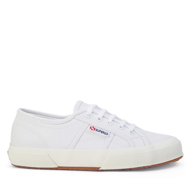 Superga 2750 Couro Vegano Optico Branco - F Avorio