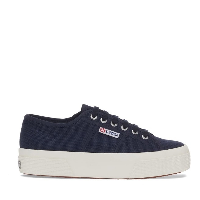 Plataforma Superga 2740 Navy-f Avorio