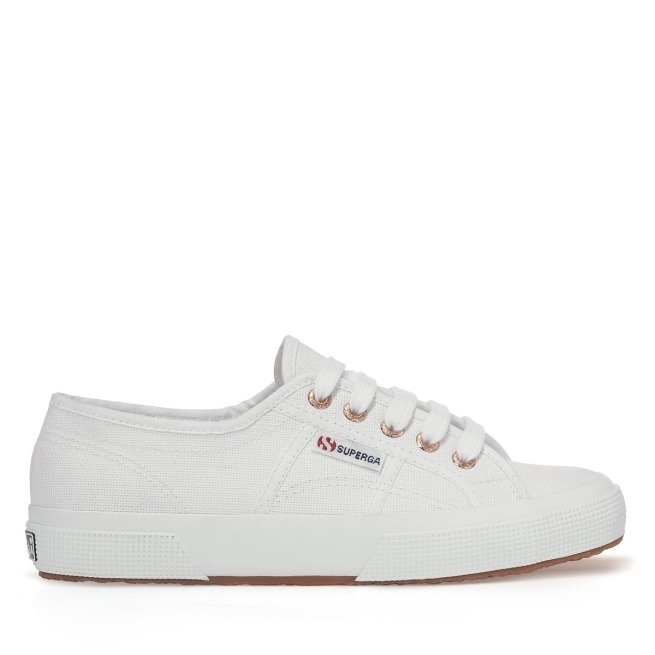 Superga 2750 Cotu Classic Ouro Rosa Branco