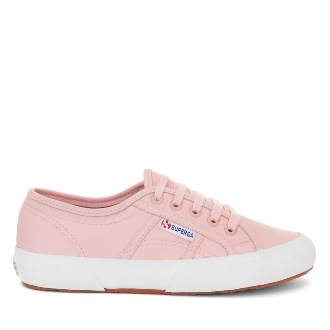 Superga 2750 Couro Vegan Rosa-branco Avorio