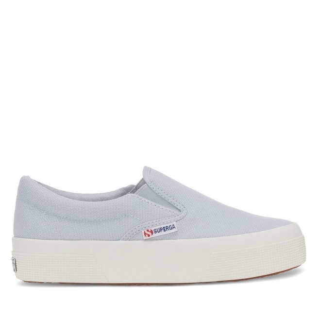 Superga 2740 Plataforma Slip On Cinza Lilla-f Avorio