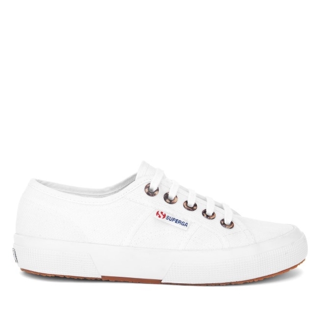 Ilhós De Resina Superga 2750 Branco Clássico Casco De Tartaruga