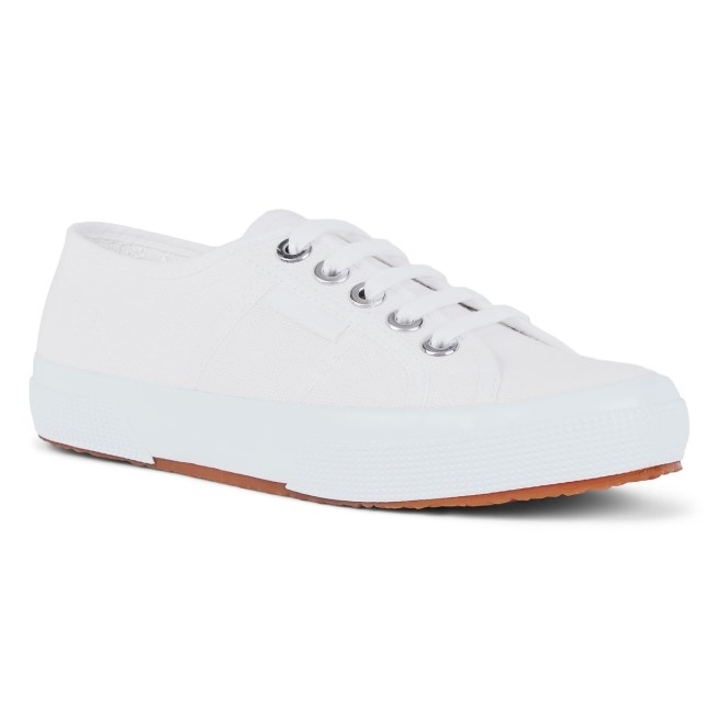 Superga 2750 Cotu Ilhós Grandes Branco-platina