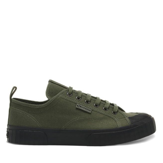 Superga 2630 Cinta Listrada Verde Sherwood Preto