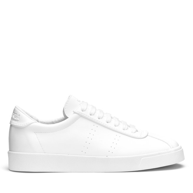 Superga 2843 Club S Em Couro à Base De Milho Branco