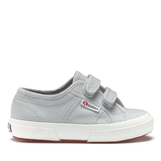 Superga 2750 Jstrap Classic Kids Cinza Lilla-f Avorio