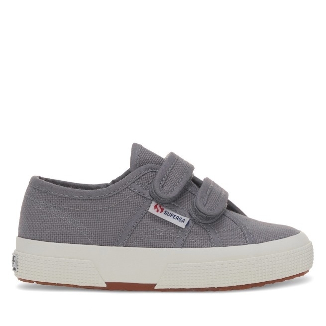 Superga 2750 Jstrap Classic Kids Cinza Azulado - F Avorio