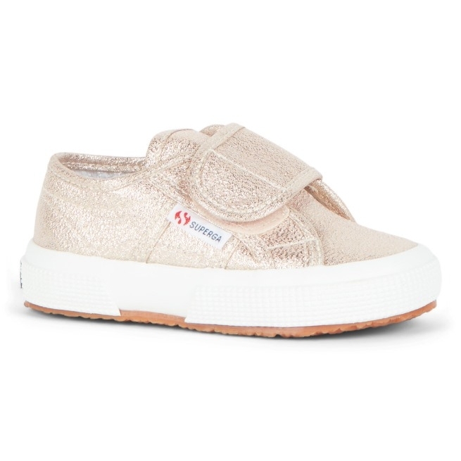 Superga 2750 Baby Strap Lame Rose Platinum