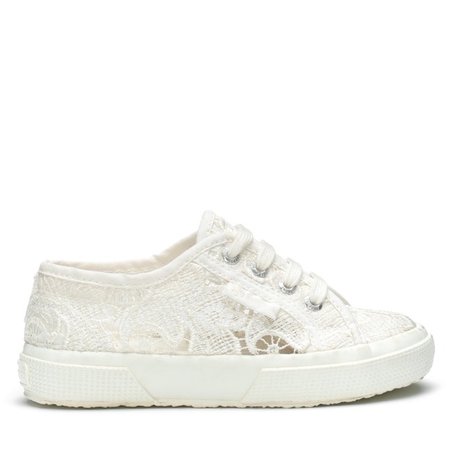Superga 2750 Kids Macramê Branco Total Avorio