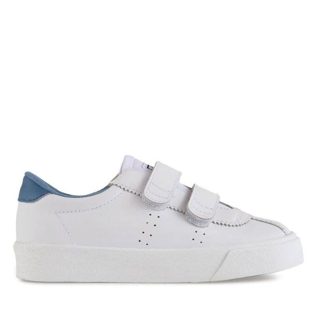 Superga 2843 Superga Sport Club S Kids Branco-azul Lt Cobalto