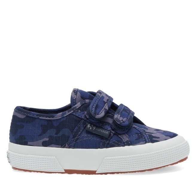 2750 Cintas Infantis Camo Ripstop Azul Cinza Dk Camuflagem Superga