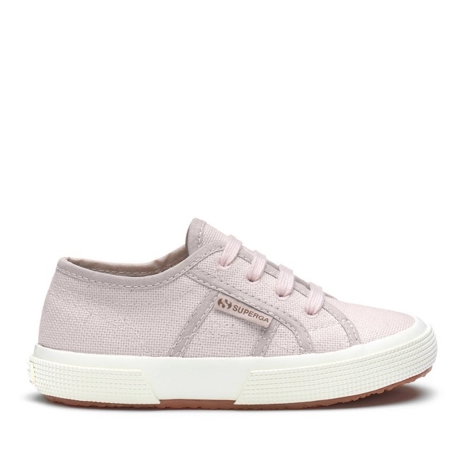 Superga 2750 Kids Lona Orgânica Corante Natural Rosa Magenta Folhas